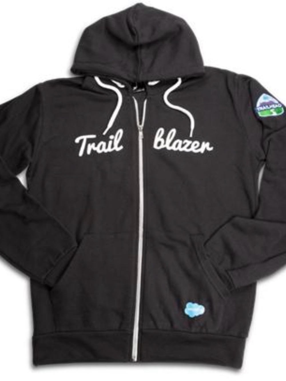 Salesforce Trailblazer Hoodie Bella + Canvas Black Full Zip Size L NEW